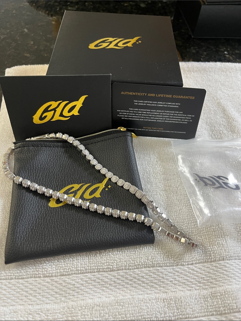 GLD Women’s Silver Tennis Bracelet - Sparkling CZ Stones